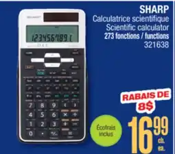 Jean Coutu SHARP Scientific calculator offer