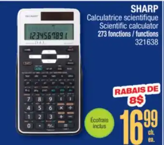 Jean Coutu SHARP Scientific calculator offer