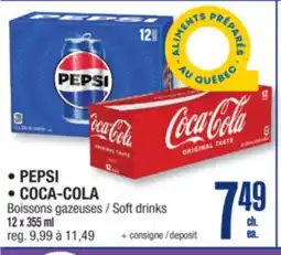 Jean Coutu PEPSI, COCA-COLA Soft drinks offer