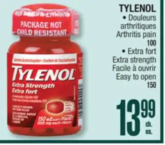 Jean Coutu TYLENOL • Douleurs arthritiques Arthritis pain 100 • offer