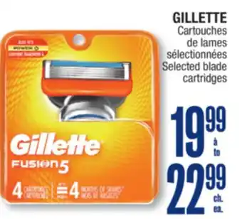Jean Coutu GILLETTE Selected blade cartridges offer