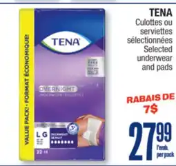 Jean Coutu TENA Selected underwear and pads offer