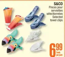 Jean Coutu S & CO Selected towel clips offer
