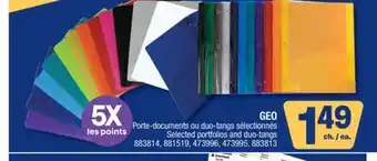 Jean Coutu GEO Selected portfolios and duo-tangs offer