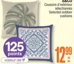 Jean Coutu S & CO Selected outdoor cushions offer