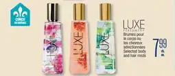 Jean Coutu LUXE PERFUMERY Selected body and hair mists offer