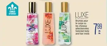 Jean Coutu LUXE PERFUMERY Selected body and hair mists offer