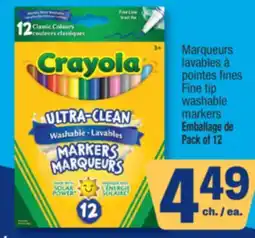 Jean Coutu Fine tip washable markers offer