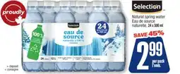 Jean Coutu SELECTION Natural spring water offer