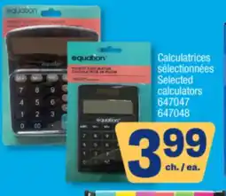 Jean Coutu EQUATION Selected calculators offer
