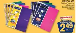 Jean Coutu FIRST CLASS Selected exercise notebooks offer