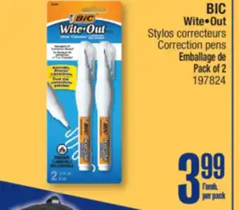 Jean Coutu BIC Wite•Out Correction pens offer