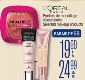 Jean Coutu L'ORÉAL PARIS Selected makeup products offer