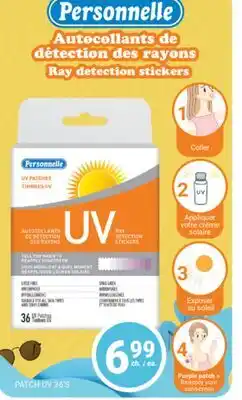 Jean Coutu PERSONNELLE Ray detection stickers offer