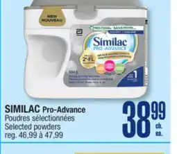 Jean Coutu SIMILAC Pro-Advance Selected powders offer