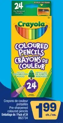 Jean Coutu CRAYOLA Pre-sharpened coloured pencils offer
