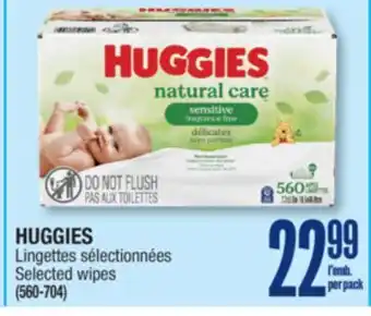 Jean Coutu HUGGIES Selected wipes offer