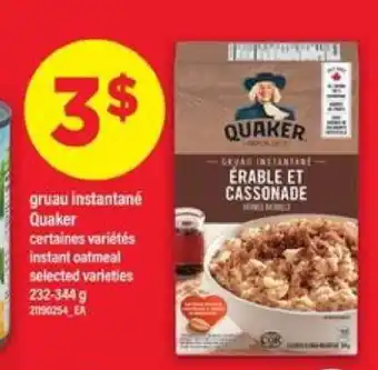 Maxi Quaker gruau instantané offer