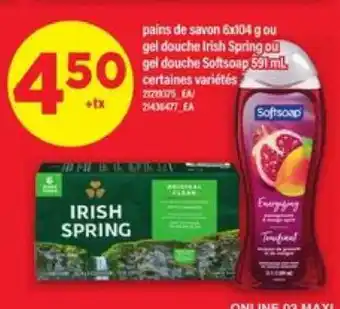 Maxi Irish Spring or Softsoap offer