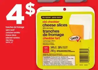 Maxi no name sans nom old cheddar cheese slices offer