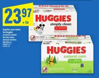 Maxi Huggies lingettes pour bébés offer