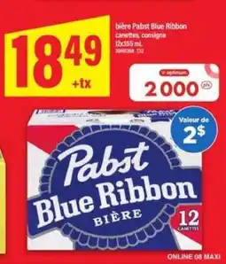 Maxi Pabst Blue Ribbon offer