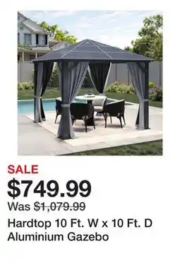 Wayfair Hardtop 10 Ft. W x 10 Ft. D Aluminium Gazebo offer