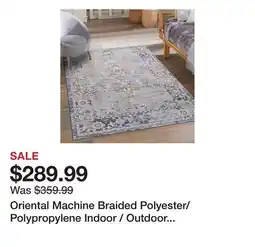 Wayfair Oriental Machine Braided Polyester/Polypropylene Indoor / Outdoor Area Rug in Ivory/Grey offer