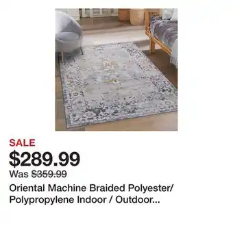 Wayfair Oriental Machine Braided Polyester/Polypropylene Indoor / Outdoor Area Rug in Ivory/Grey offer