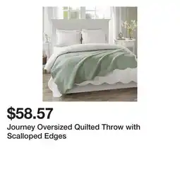 Wayfair Journey Oversized Quilted Throw with Scalloped Edges offer