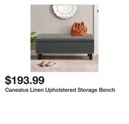 Wayfair Canealus Linen Upholstered Storage Bench offer