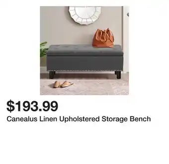 Wayfair Canealus Linen Upholstered Storage Bench offer