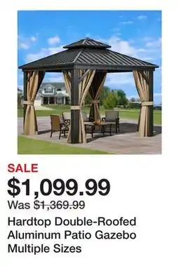 Wayfair Hardtop Double-Roofed Aluminum Patio Gazebo Multiple Sizes offer