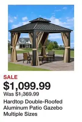 Wayfair Hardtop Double-Roofed Aluminum Patio Gazebo Multiple Sizes offer