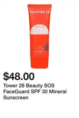 Sephora Tower 28 Beauty SOS FaceGuard SPF 30 Mineral Sunscreen offer