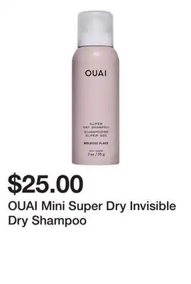 Sephora OUAI Mini Super Dry Invisible Dry Shampoo offer