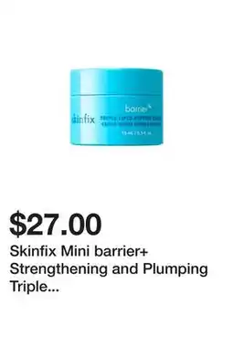 Sephora Skinfix Mini barrier+ Strengthening and Plumping Triple Lipid-Peptide Refillable Cream with B-L3 offer