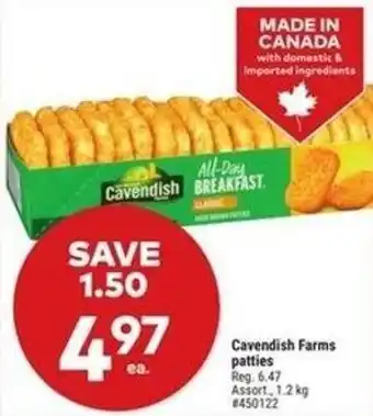 Giant Tiger Cavendish farms patties offer