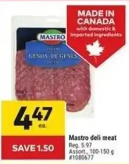 Giant Tiger Mastro deli meat offer