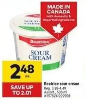 Giant Tiger Beatrice sour cream offer