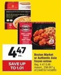 Giant Tiger Boston Market or Authentic Asia frozen entree offer