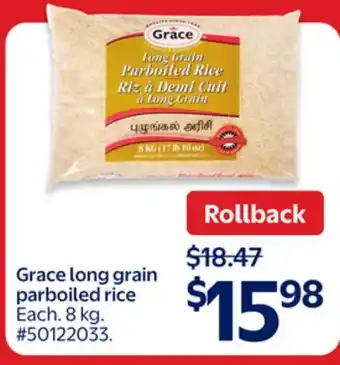 Walmart Grace long grain parboiled rice offer
