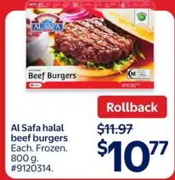 Walmart Al Safa halal beef burgers offer