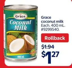 Walmart Grace coconut milk offer