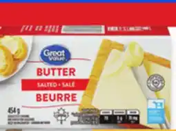 Walmart Great Value 454 g or Gay Lea butter 250 g offer