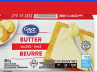 Walmart Great Value 454 g or Gay Lea butter 250 g offer