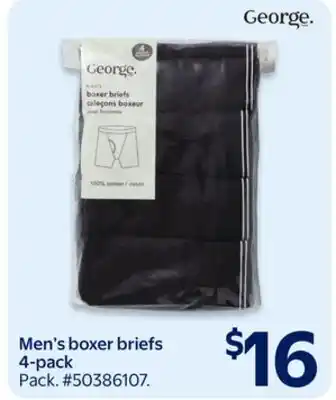 Walmart Men's boxer briefs offer