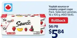 Walmart Yoplait source yogurt cups offer
