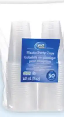 Walmart Great Value red, clear, coloured or personalized party cups offer