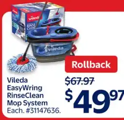 Walmart Vileda EasyWring RinseClean Mop System offer